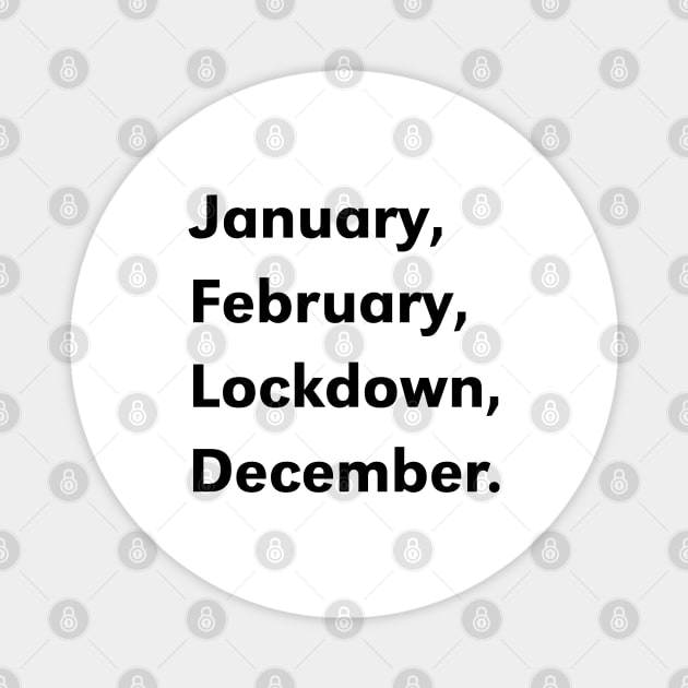January February Lockdown December Magnet by yusufdehbi